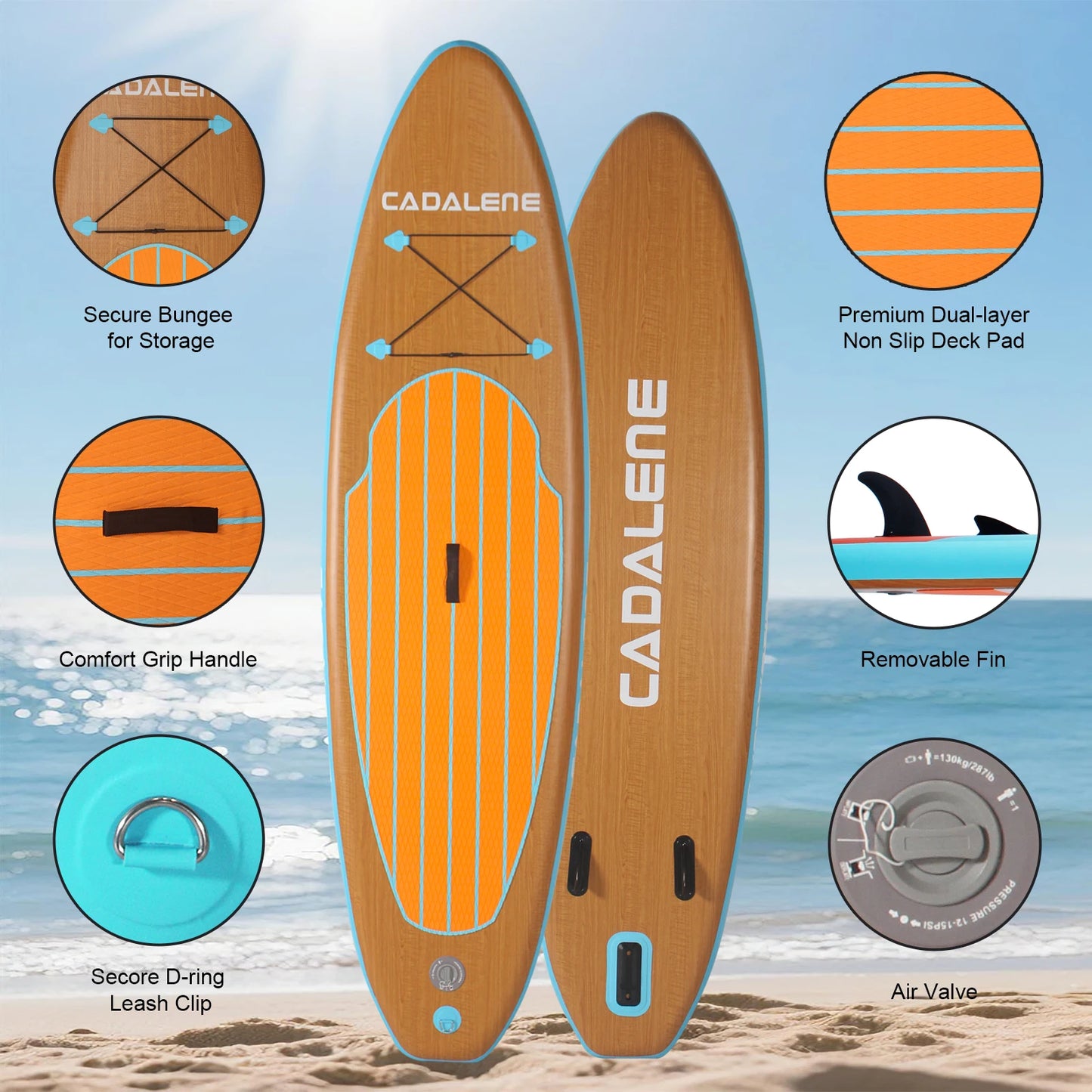 CADALENE Inflatable Stand Up Paddle Board for Youth and Adults