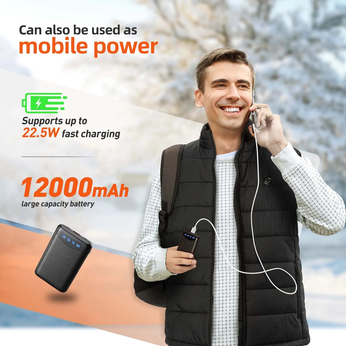 NONECN Heated Vest With App Control for Men and Women