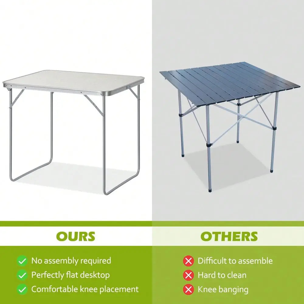 Tuenort Heavy-Duty Portable Folding Table For Outdoor Use