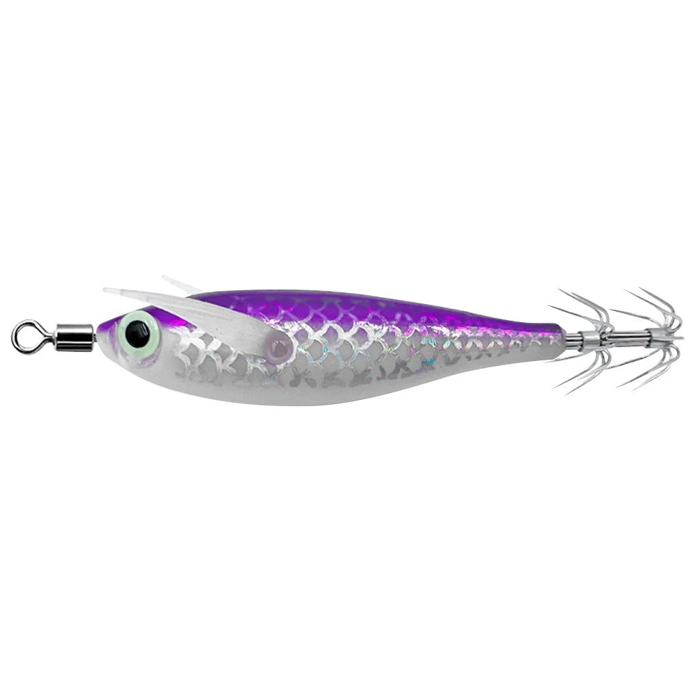 Luminous Squid Lure With 3D Eyes Glow In The Darkness
