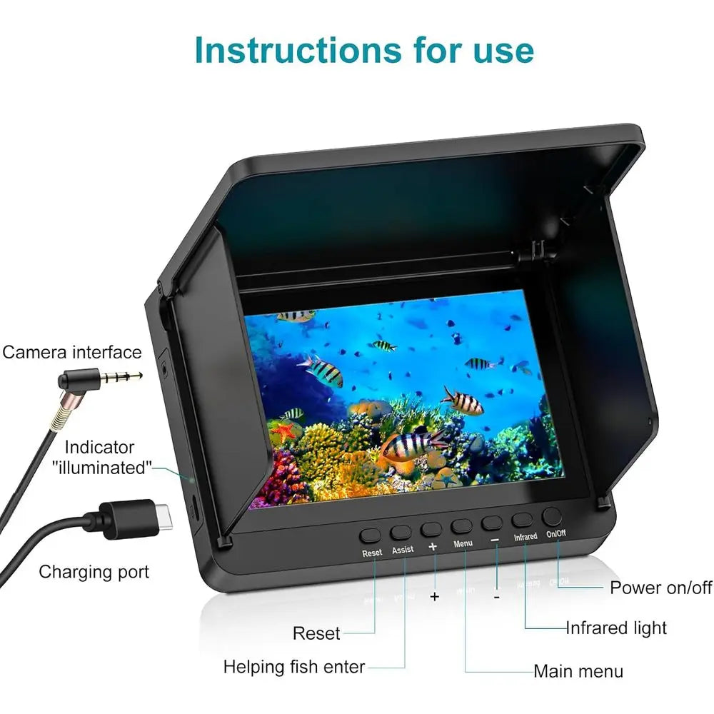 HD LCD Portable Fish Finder With Night Vision Ice Fishing