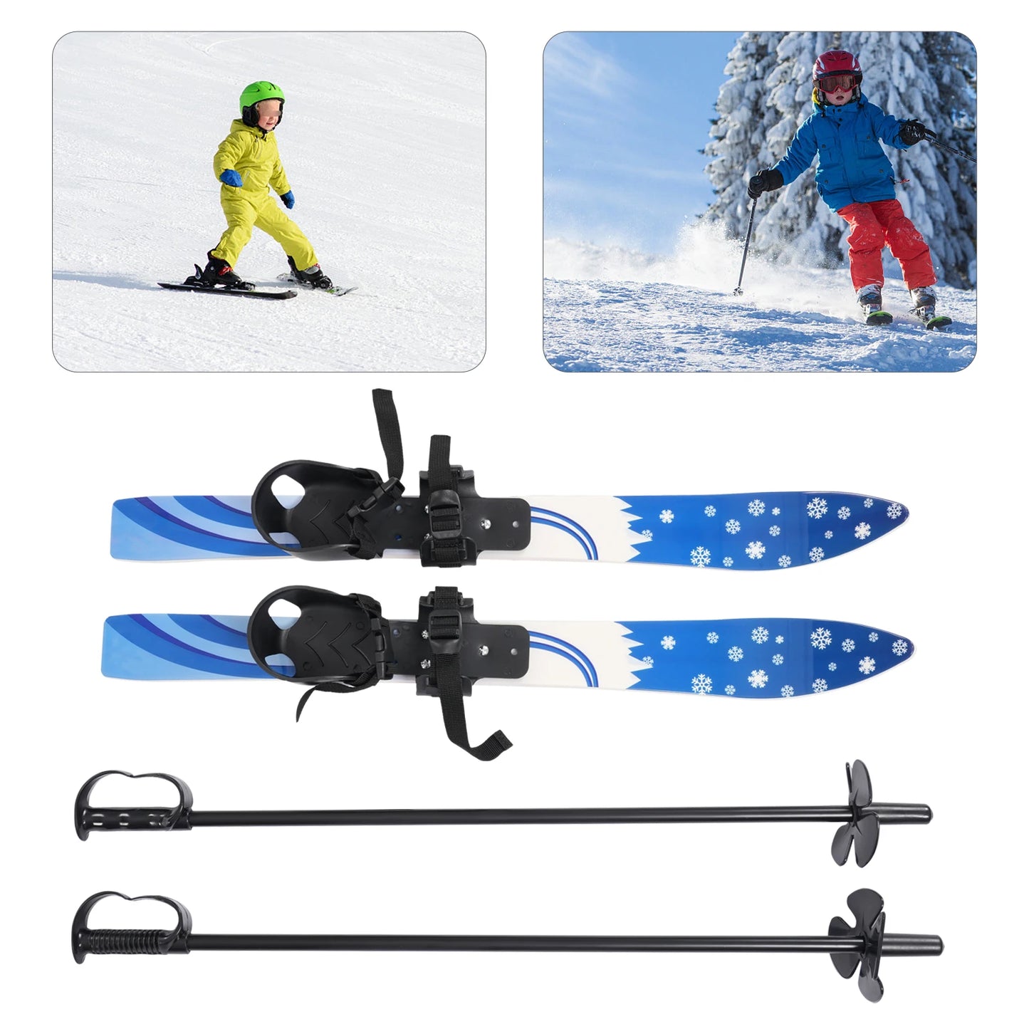 Kids Ski Set With Poles Beginner Snow Skis