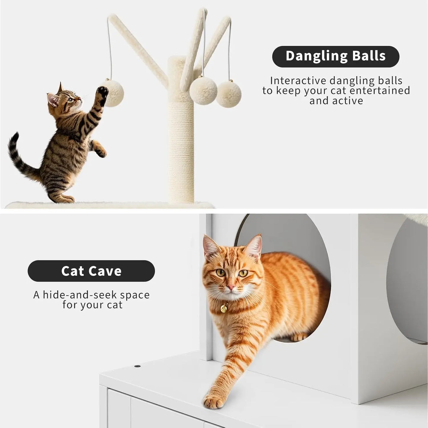 Twister Ck Combined Litter Box And Cat Tower Furniture