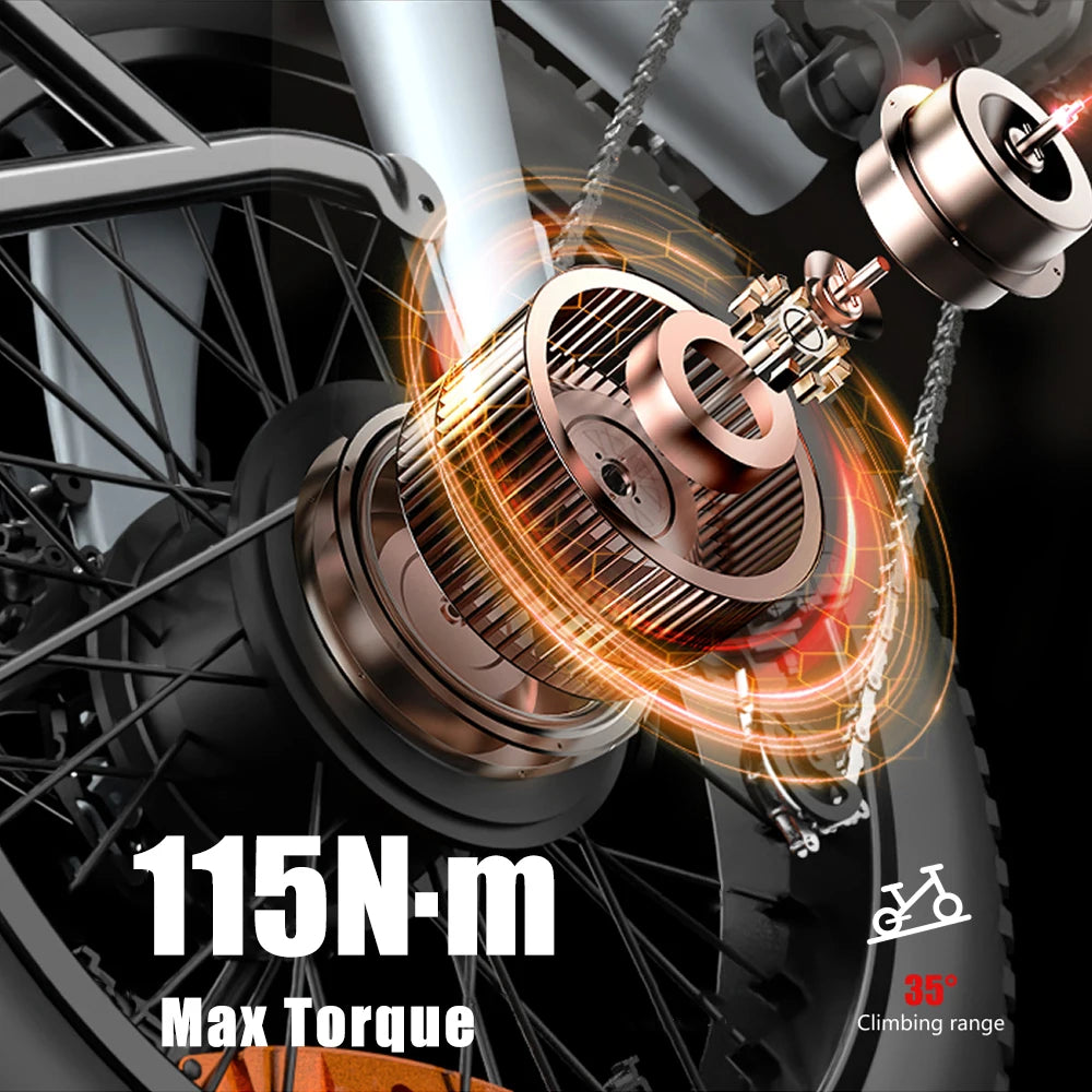 HX Q3 Electric Bike 48V 20Ah Fat Tire Mountain Ebike