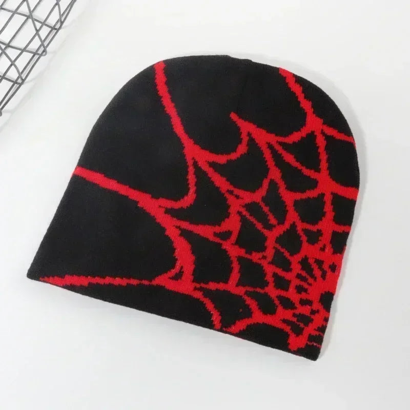 Cartoon Spider Embroidered Knitted Winter Beanie Hat