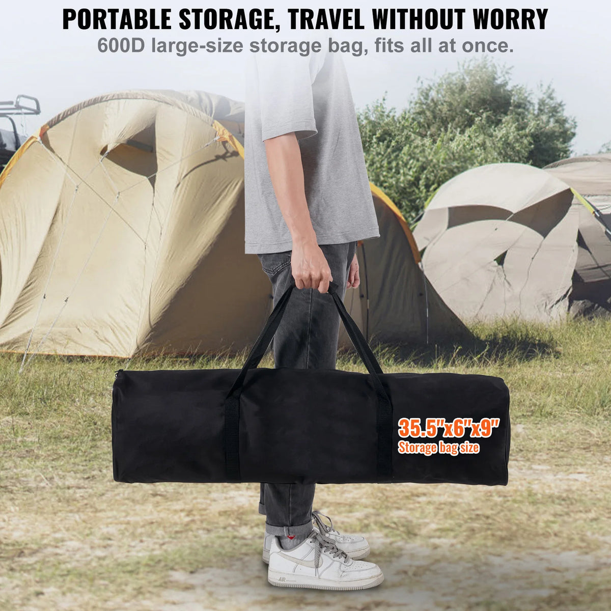 SucceBuy Portable Volleyball And Badminton Net Set With Carrying Bag