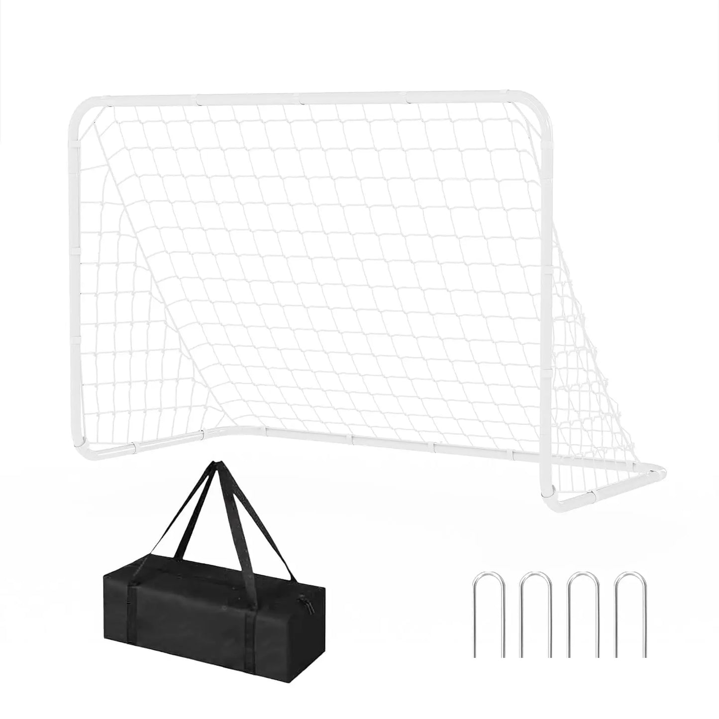 HiMISS Portable Foldable Soccer Goal With Carry Bag Heavy Duty Steel