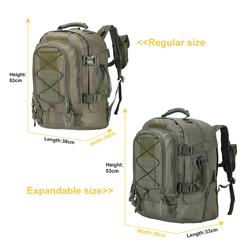 LQARMY Unisex Tactical Backpack Molle 3 Day Assault Rucksack