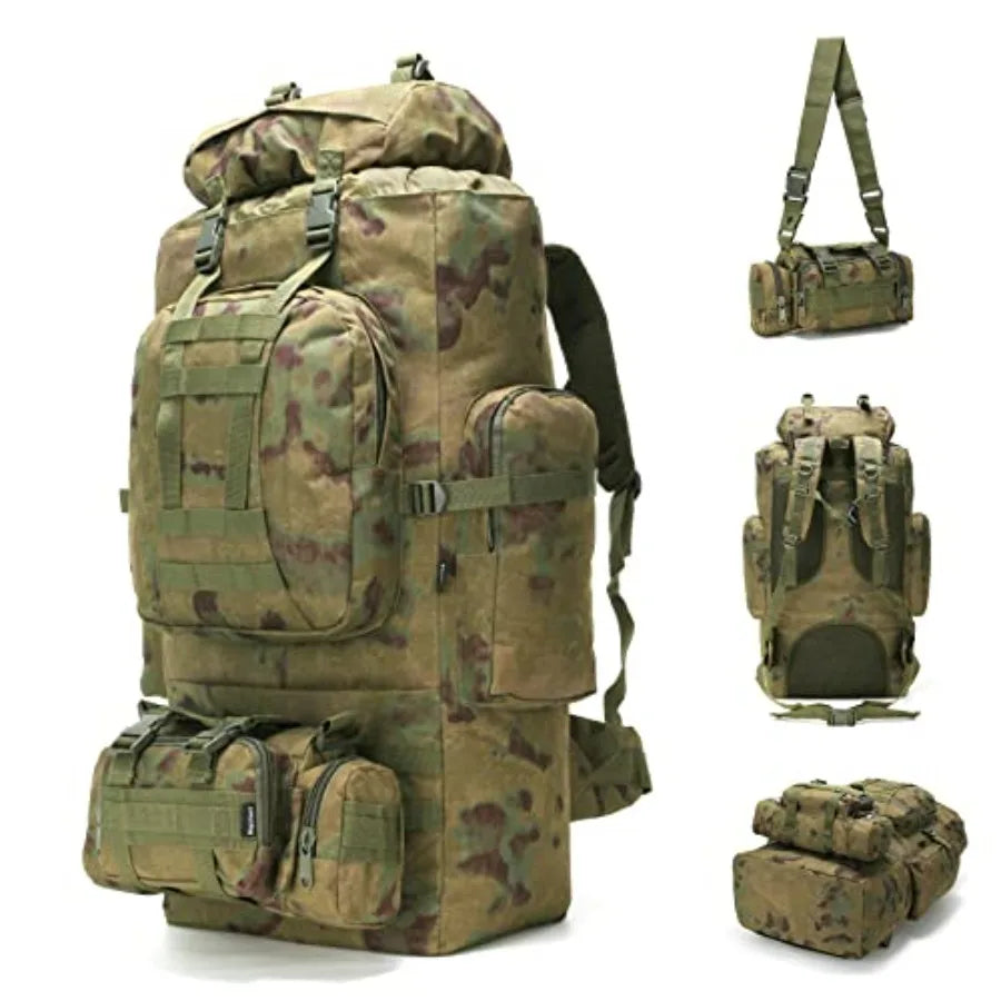 Molle Rucksack Camping Backpack For Hiking Daypack Durable Outdoor Gear