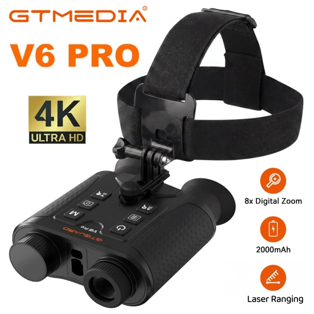 GTMEDIA V6 Pro 4K IR Night Vision Binoculars 8x Zoom