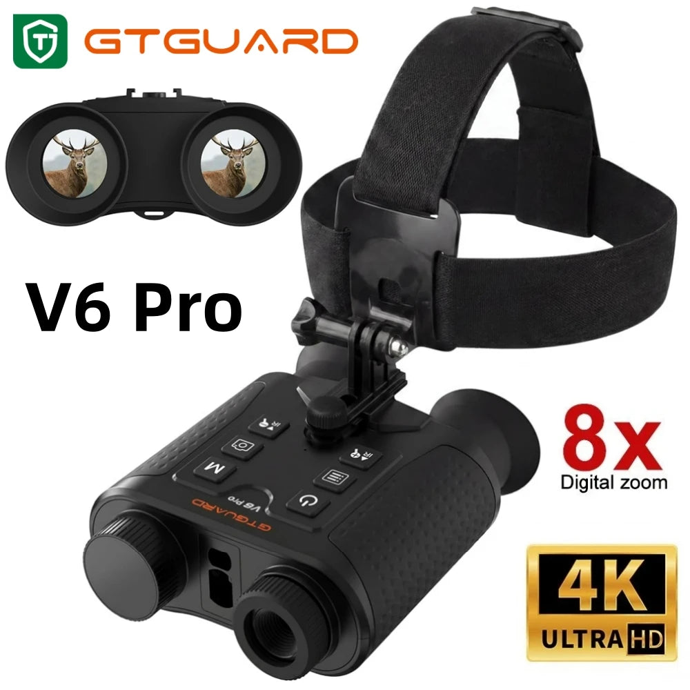 GTGUARD Infrared 4K Night Vision Binoculars For Hunting 8x Zoom