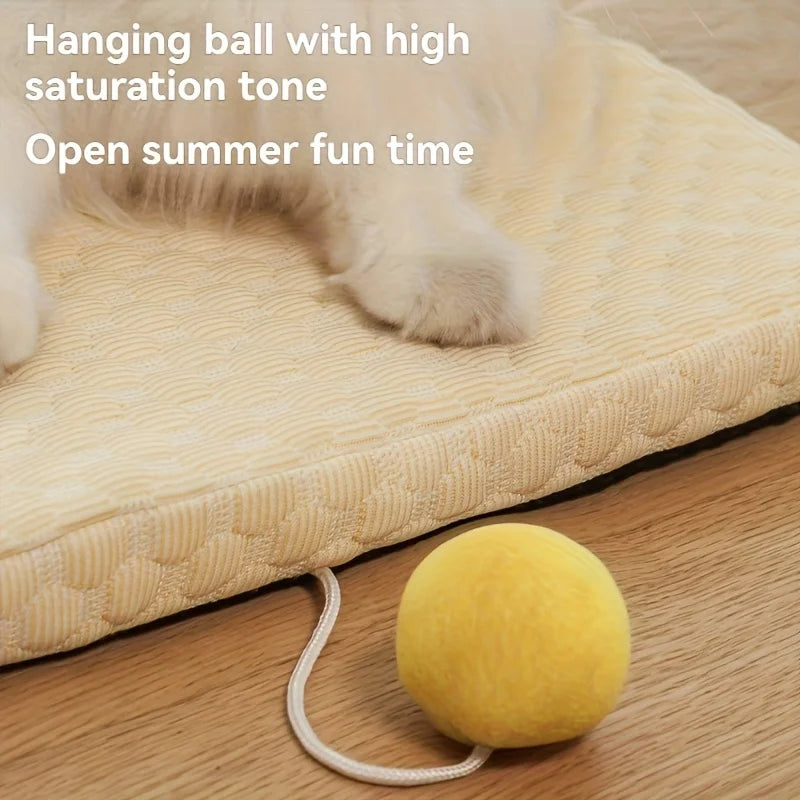 Self-Regulating Cooling Pet Bed With Ice Gel Pad For Cats