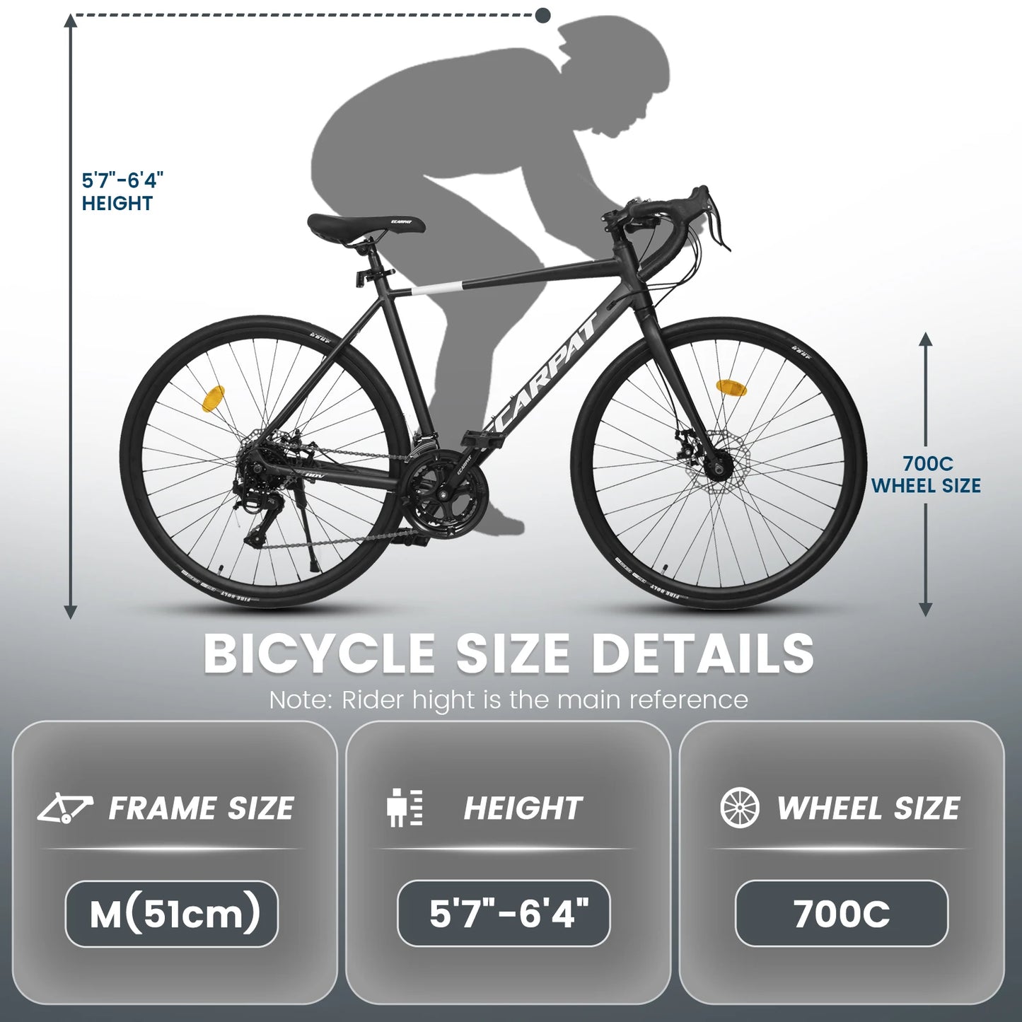 700C Road Bike for Adult Men and Women, 16 Speed Road Bicycle, Lightweight Aluminum Frame, Dual Disc Brake, Racing Bike, Adult City Commuter Bicycle