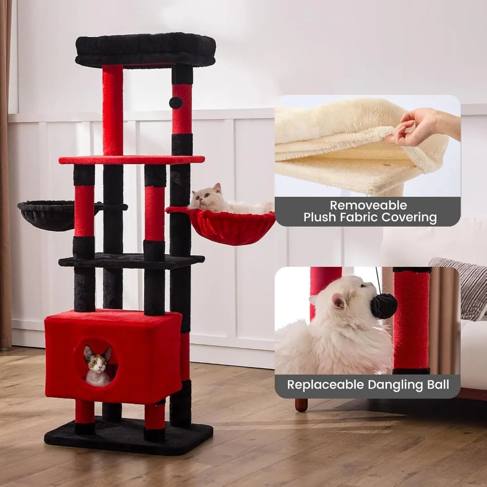 NBVCX Multi-Level Cat Tree Tower With Sisal Scratching Post