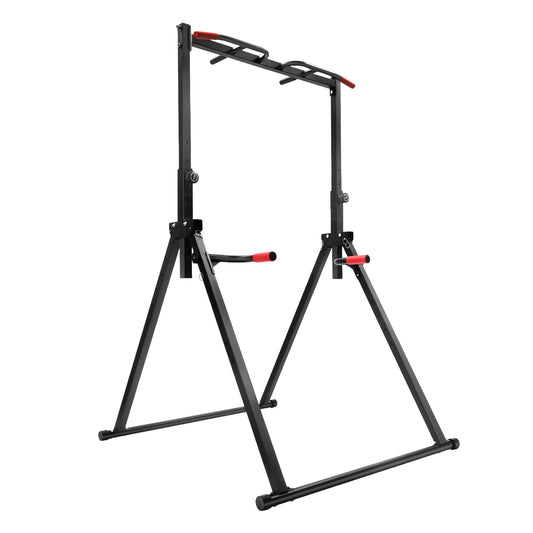 Foldable Adjustable Pull Up Bar With Parallel Bars Home Gym