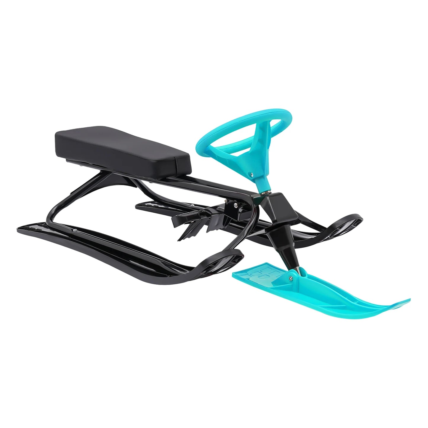 Kids Snow Racer Sled With Steering Wheel Brake