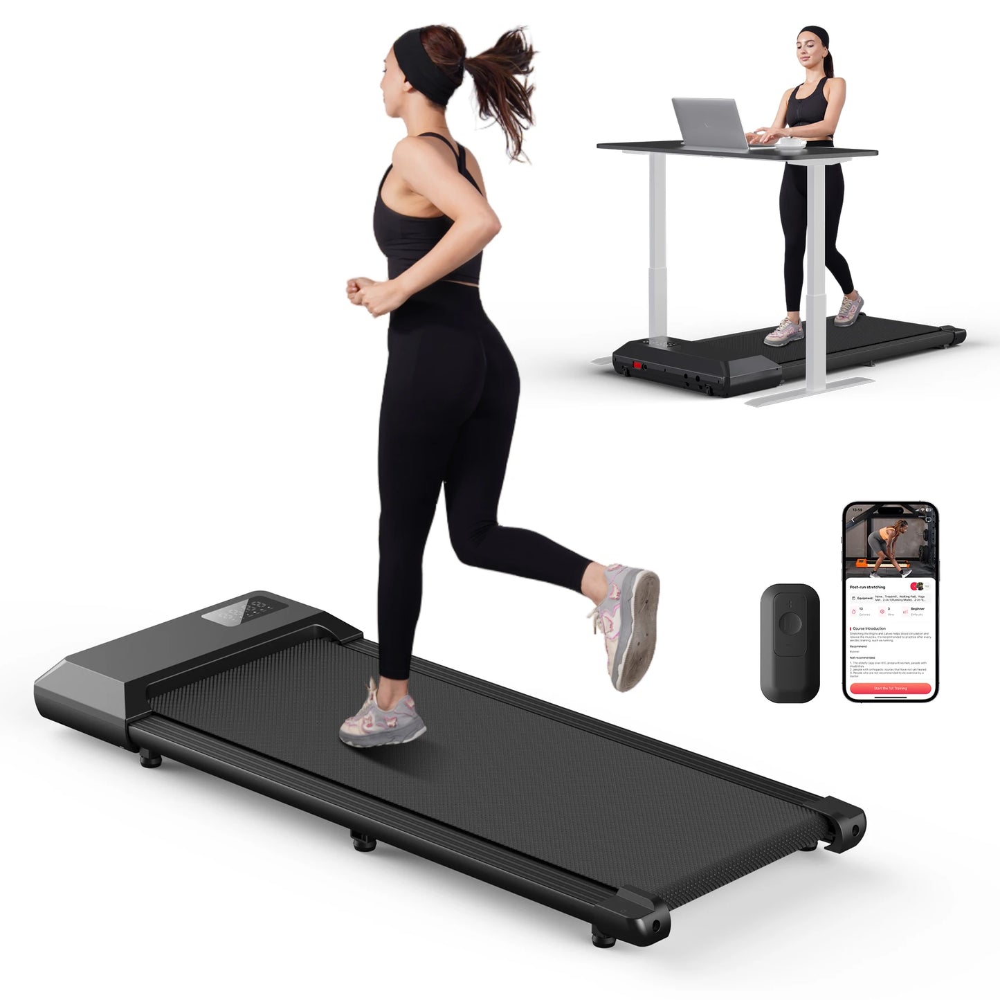 Superun 2 In 1 Home Treadmill 2.5HP LCD Display Plus