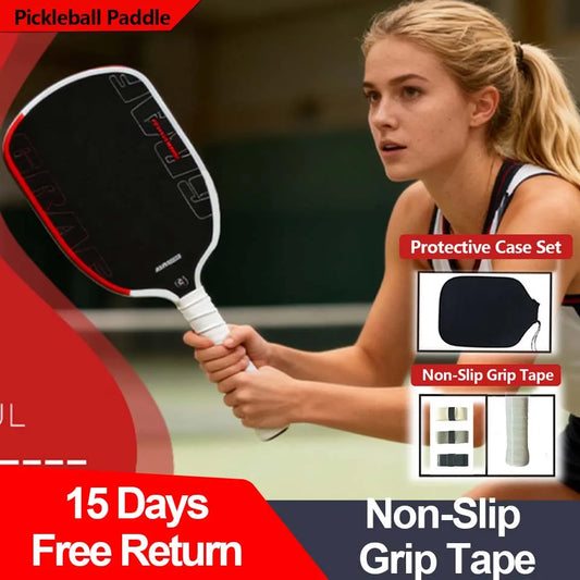 Agassi pro IV Pickleball Paddle 16mm Gen 4 TFP Foam Core T700 Carbon Fiber Ergonomic Grip Design for Increased Power And Spin