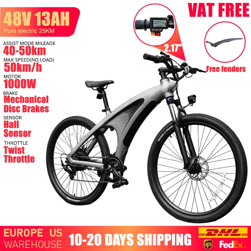 HUANCI Q5 Electric Bike 1000W 48V Adults E Bike Performance