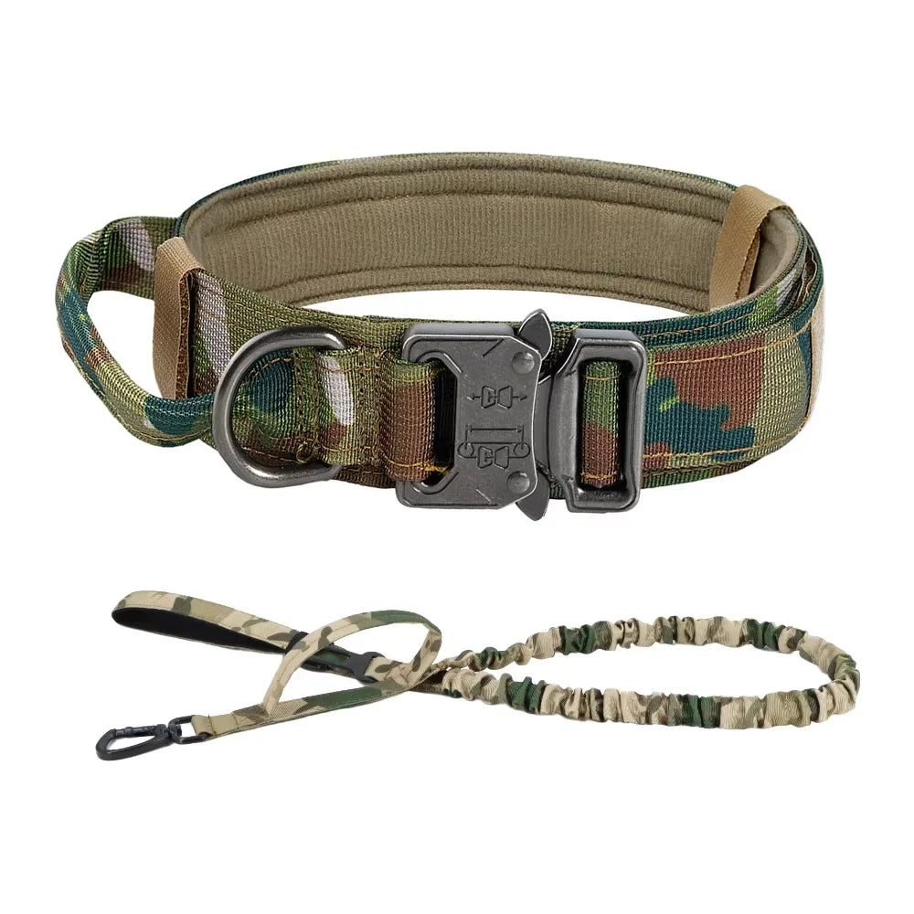 PETRAVEL Tactical Dog Collar And Leash Set With Control Handle