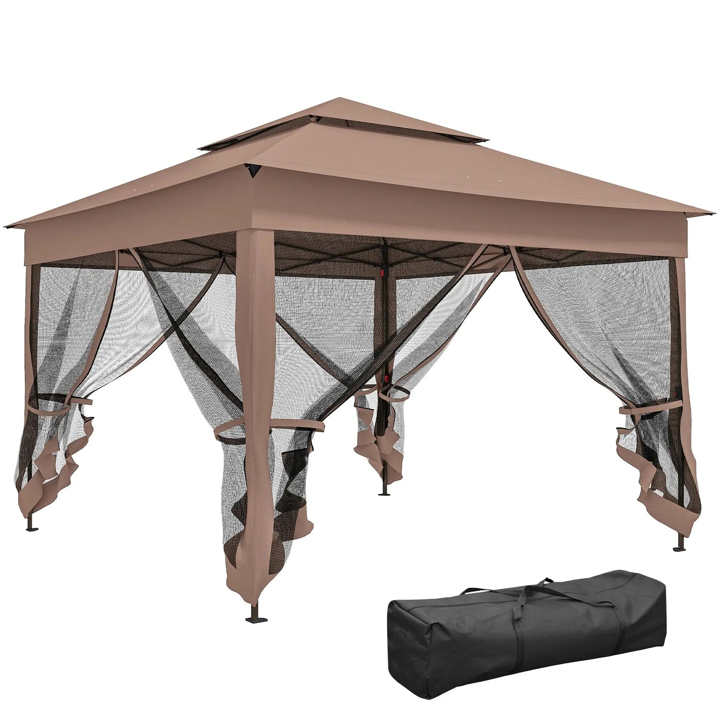 Gazebo Tent With Removable Netting Instant Outdoor Canopy Carry Bag