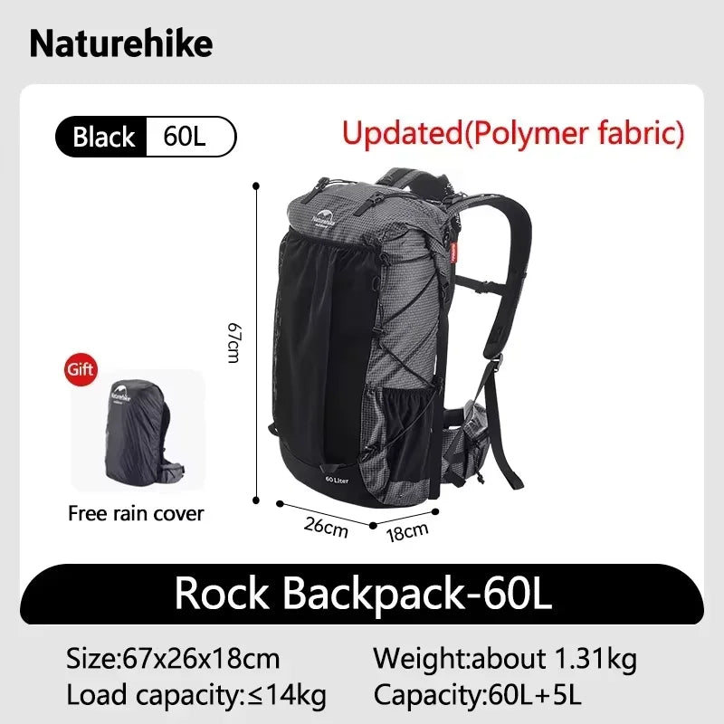 Naturehike Rock Outdoor Backpack With Rain Cover For Hiking