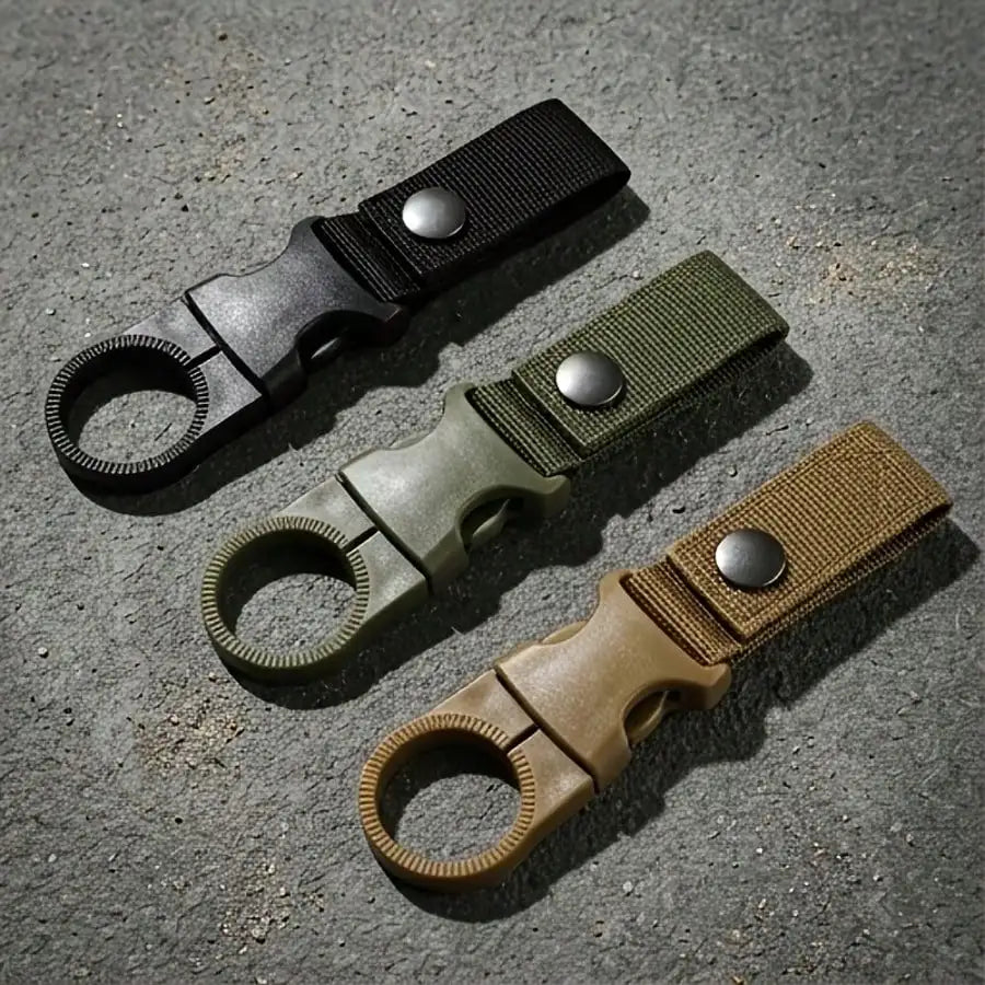 Portable Hiking Water Bottle Carrier Clips With Carabiner Hooks