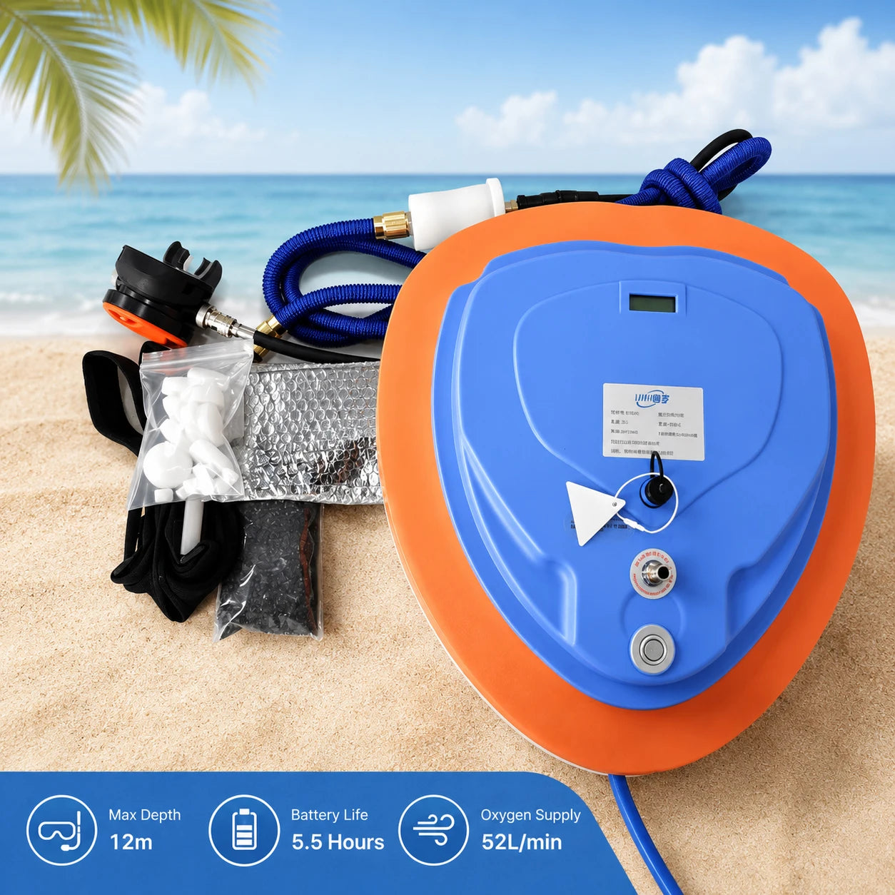 LieyuDive Tankless Scuba Breathing System Portable Underwater Ventilator