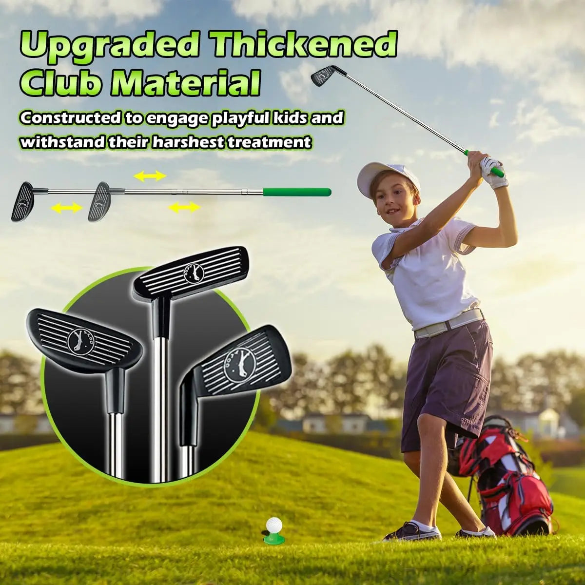 VATOS Kids Golf Set With Auto Returner Night Light