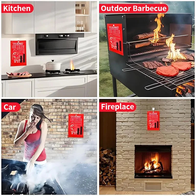 Fiberglass Fire Blanket For Kitchen Safety And Home Fire Prevention