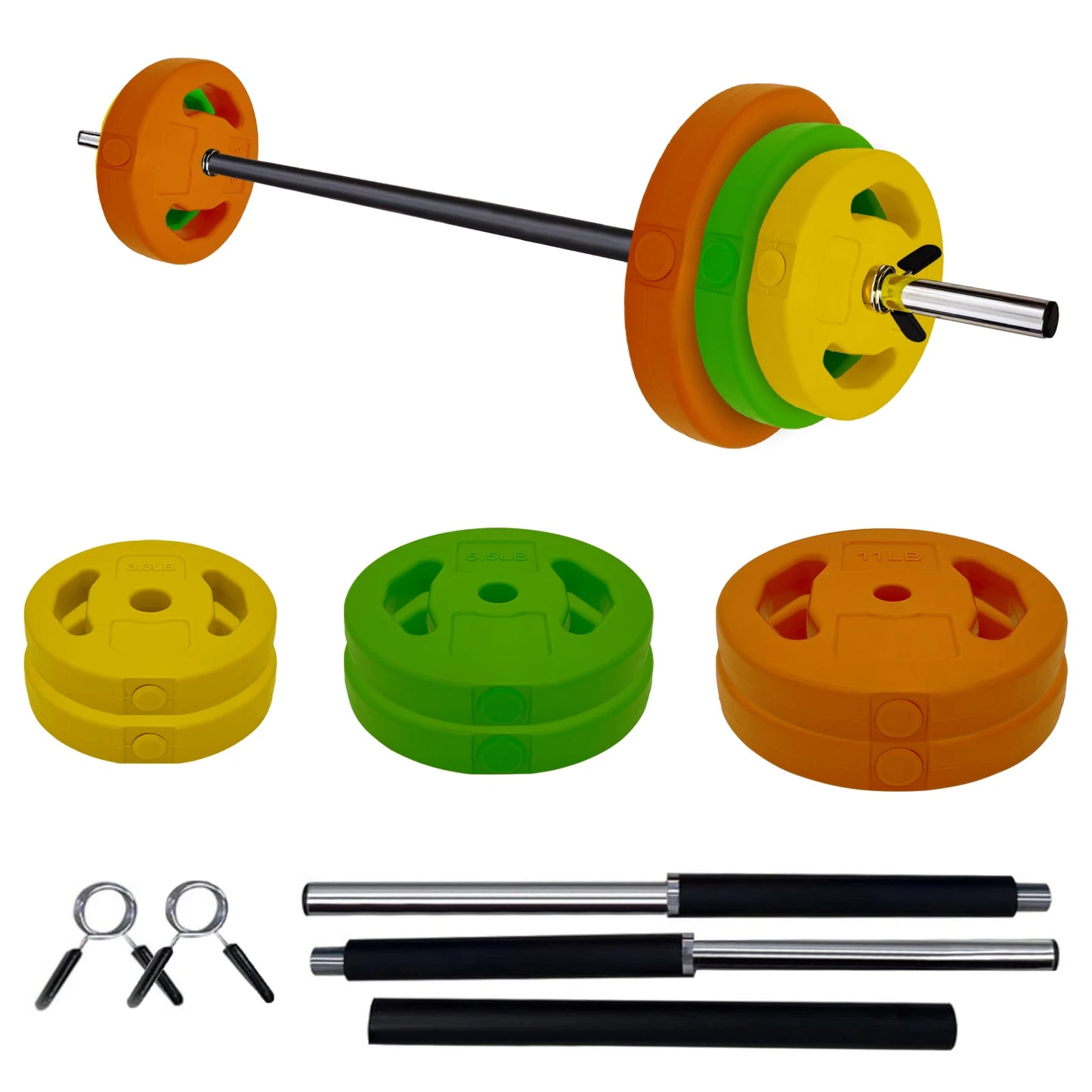 HiMISS Adjustable Barbell Weight Set for Home and Gym Training