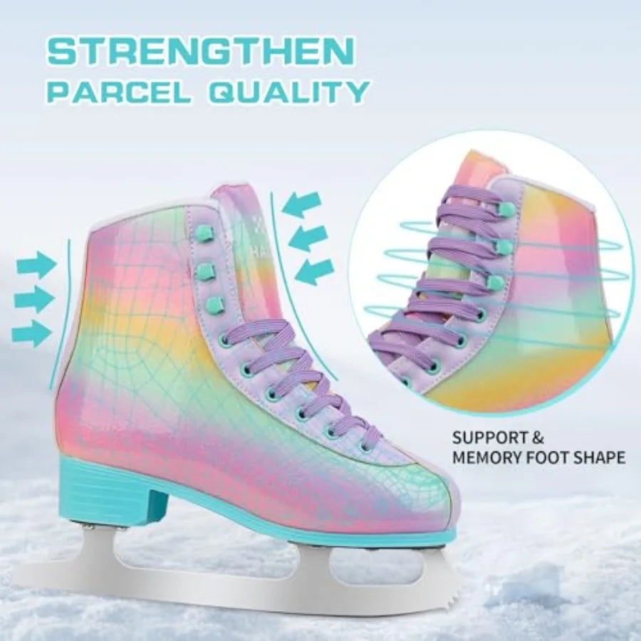 Premium Leather Figure Ice Skates For Women And Youth