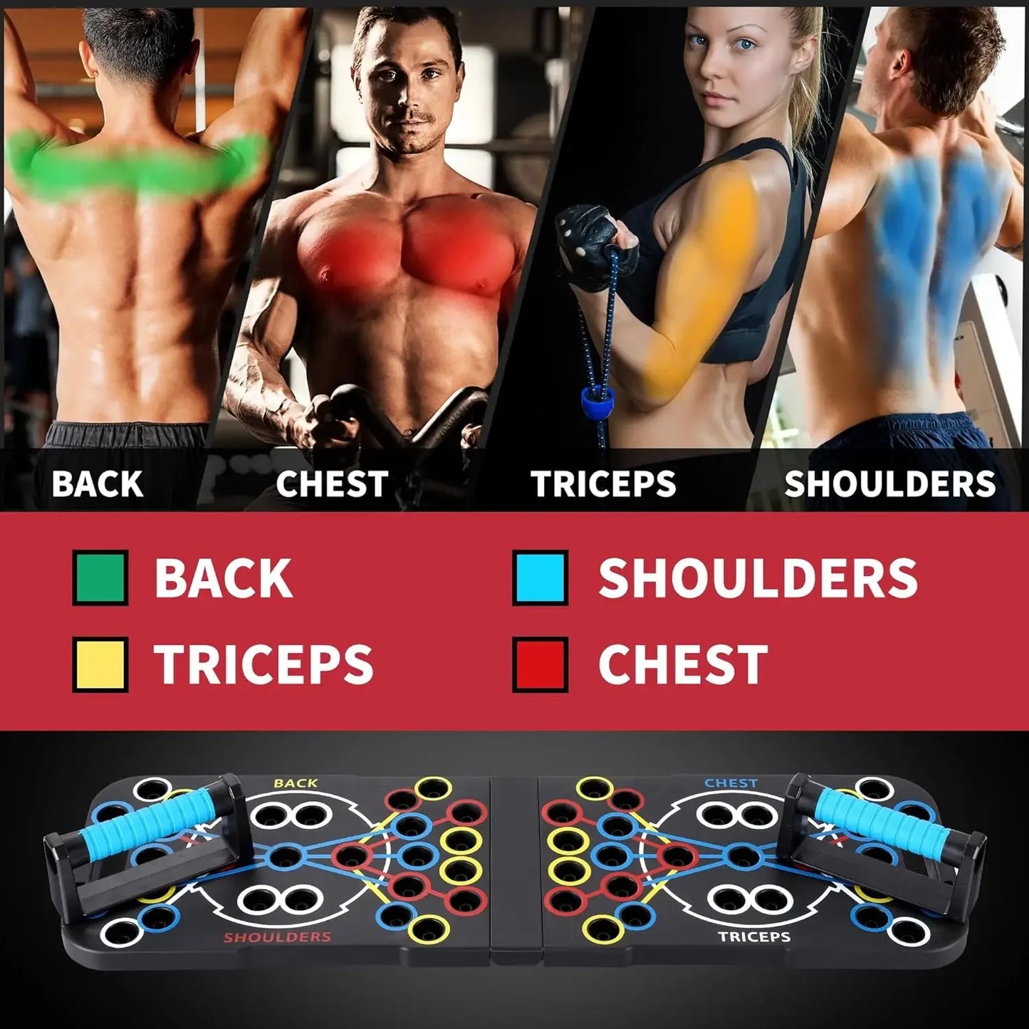 Altruism Push Up Support Board S-Shaped Rack for Full-Body Fitness