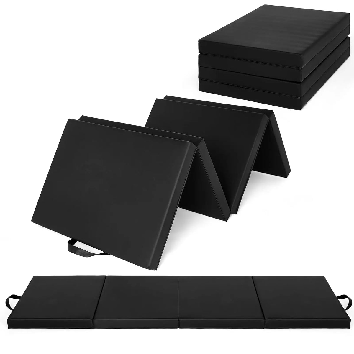 HiMISS Folding Gymnastics Mat for Tumbling Yoga and Home Fitness
