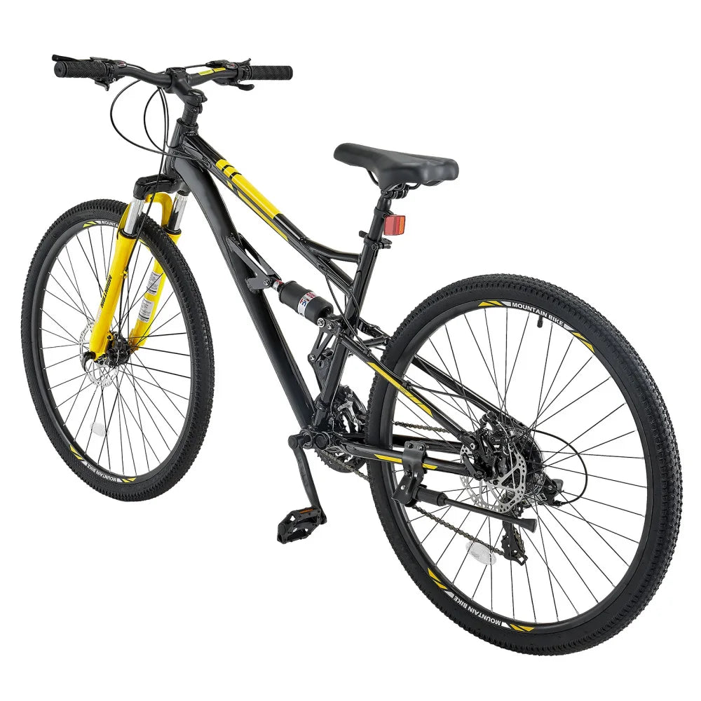 Full Suspension Mountain Bike 24-Speed Aluminum Frame And Disc Brakes