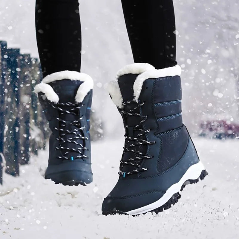 Big Running Women's Waterproof Snow Boots Ankle Winter Warmth