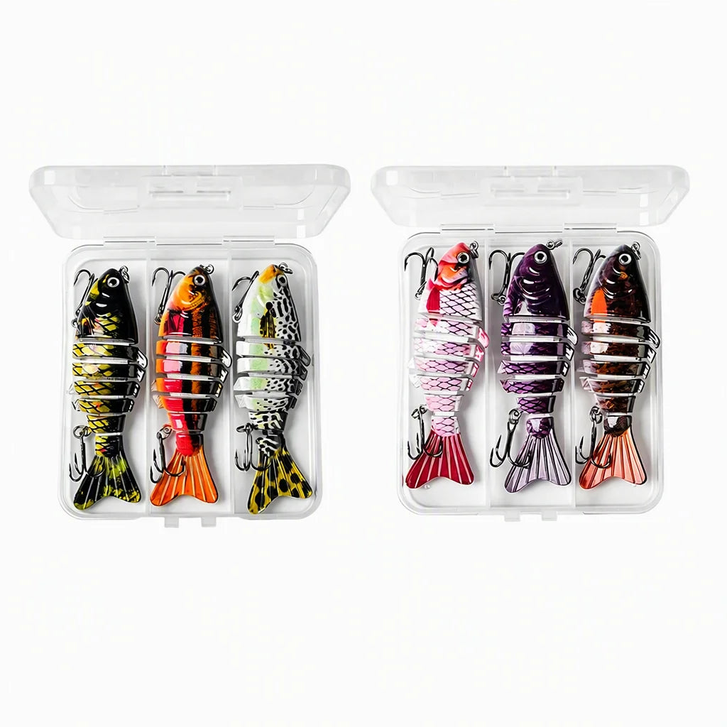 JSFUN Multi Joint Swimbait Hard Fishing Lure With Treble Hooks