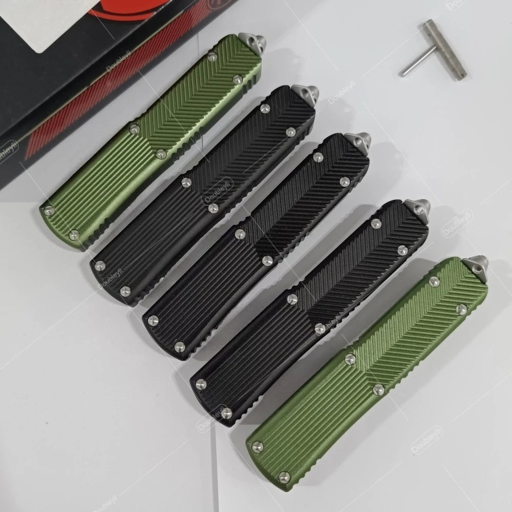 Compact D2 Steel Pocket Knife With Aluminum Alloy Handle