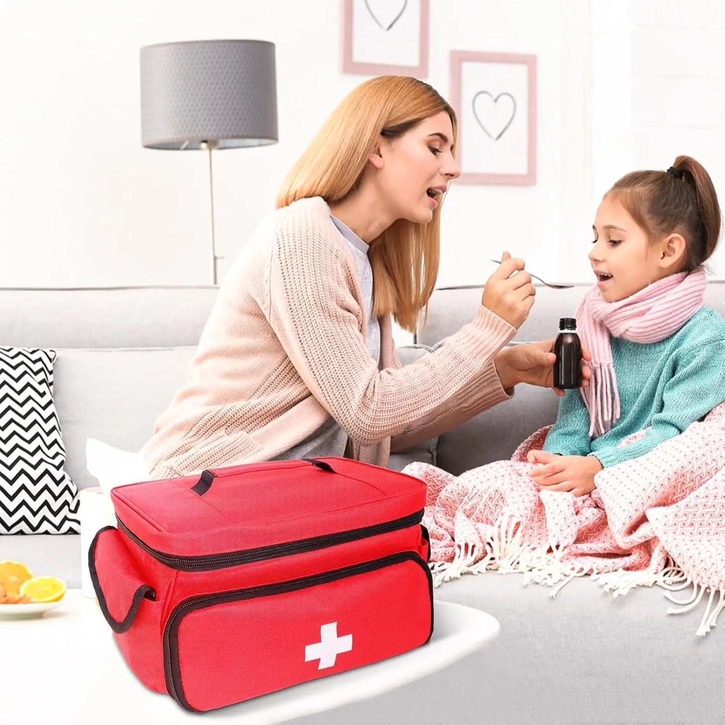 First Aid Kit Storage Bag Portable Medical Organizer