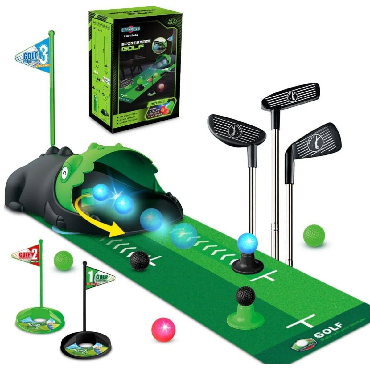 VATOS Kids Golf Set With Auto Returner Night Light