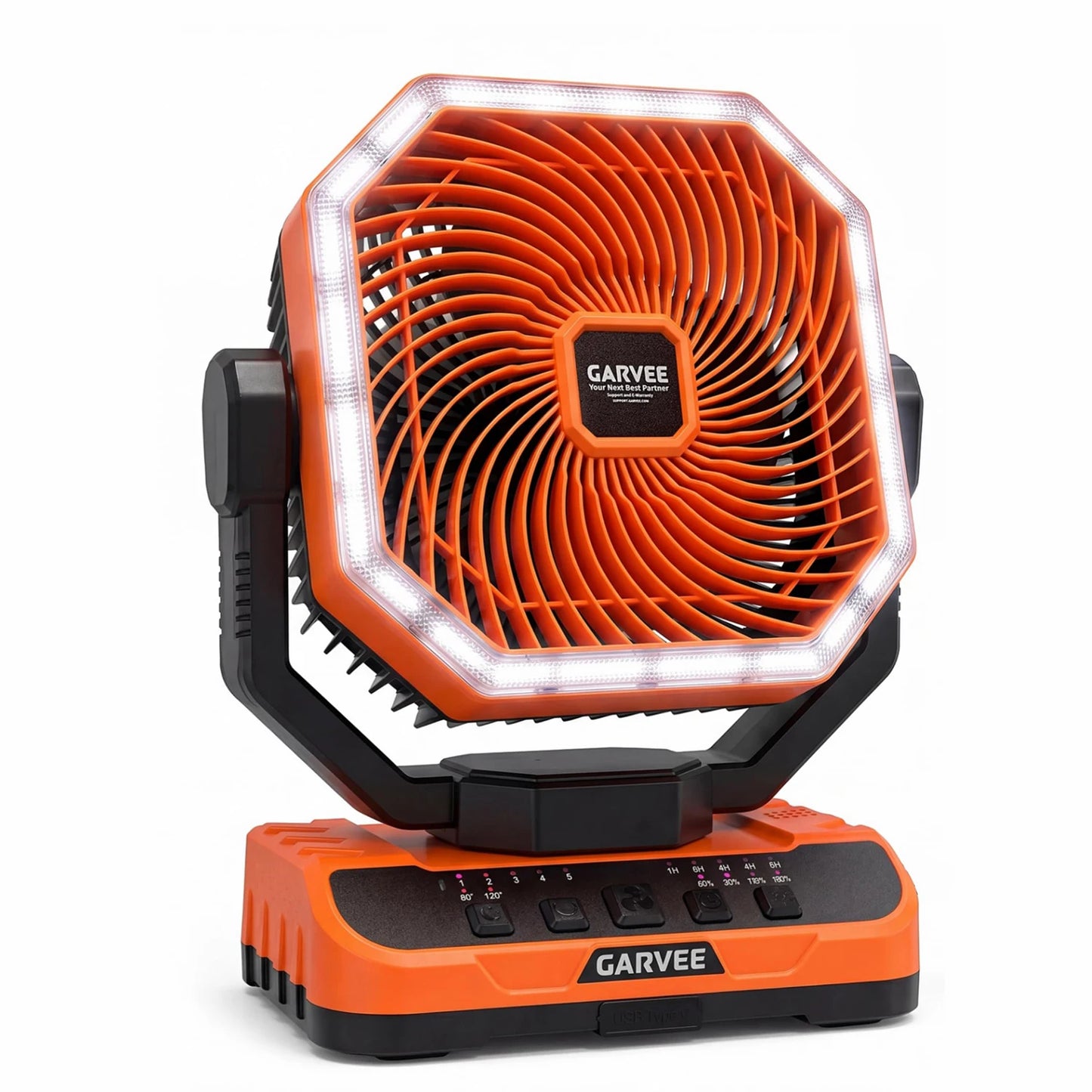 HiMISS Portable Camping Fan 40000mAh With Remote Timer And LED Light
