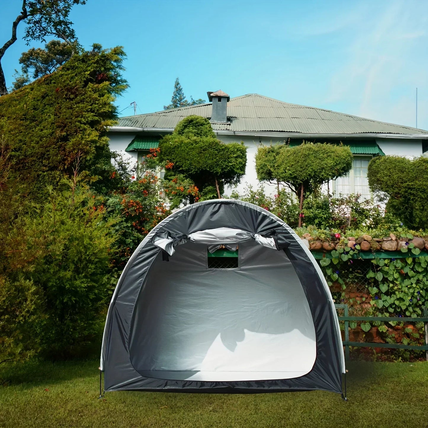 Outdoor Foldable Bicycle Tent Shelter Waterproof Storage