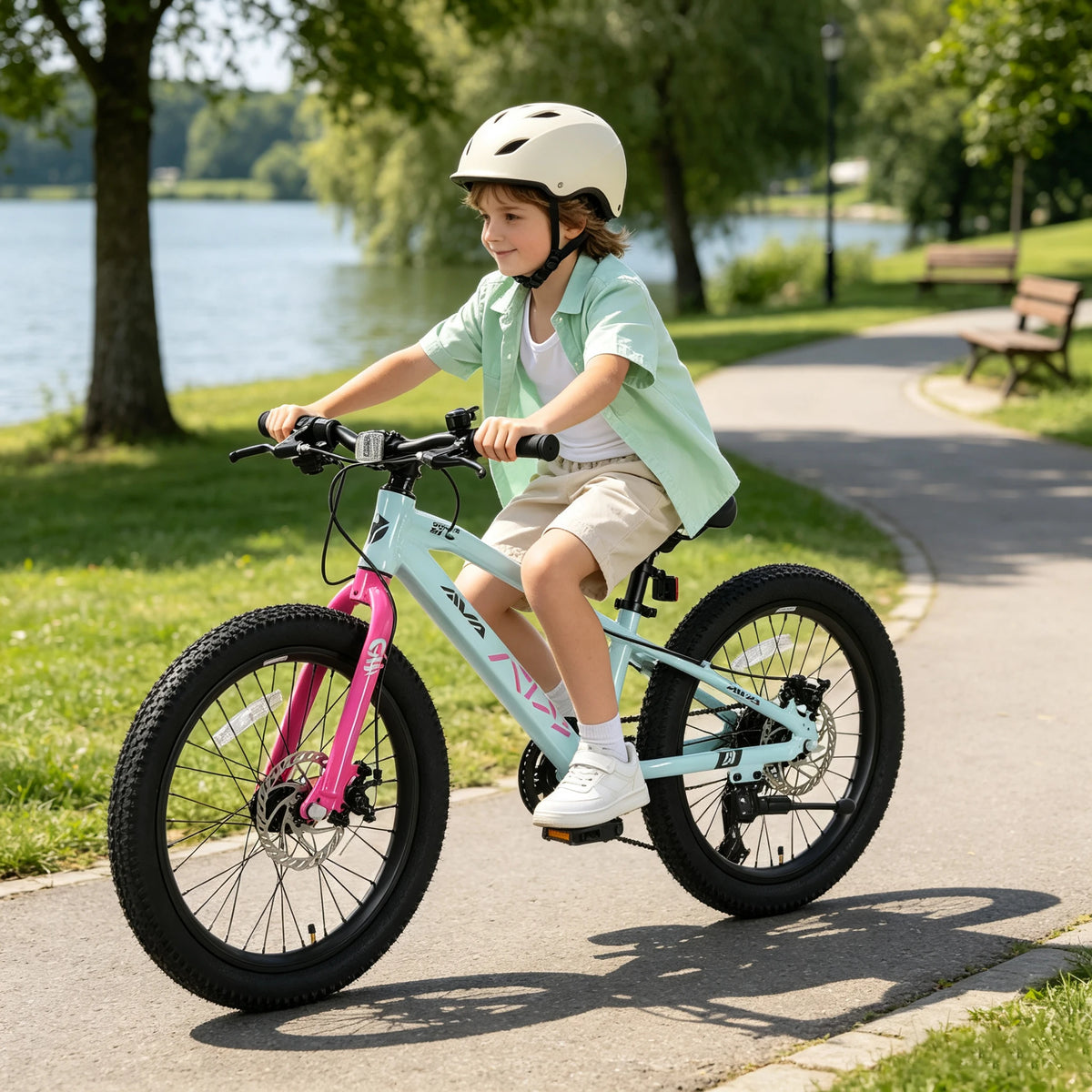 AIVA Kids Bicycle With Seven Speed Gearing And Disc Brakes