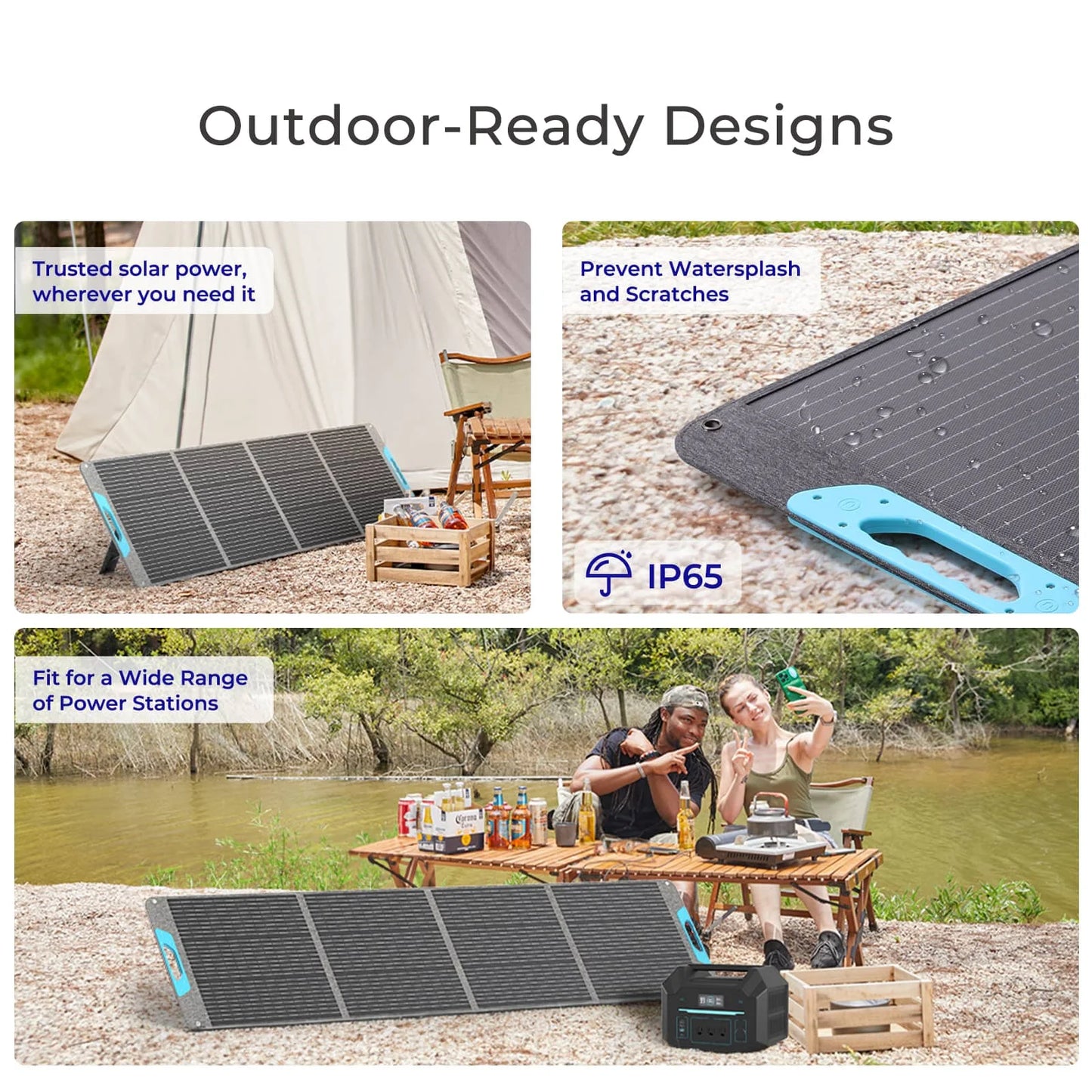 Renogy 200W Portable Solar Panel Foldable IP65 Waterproof Power Station
