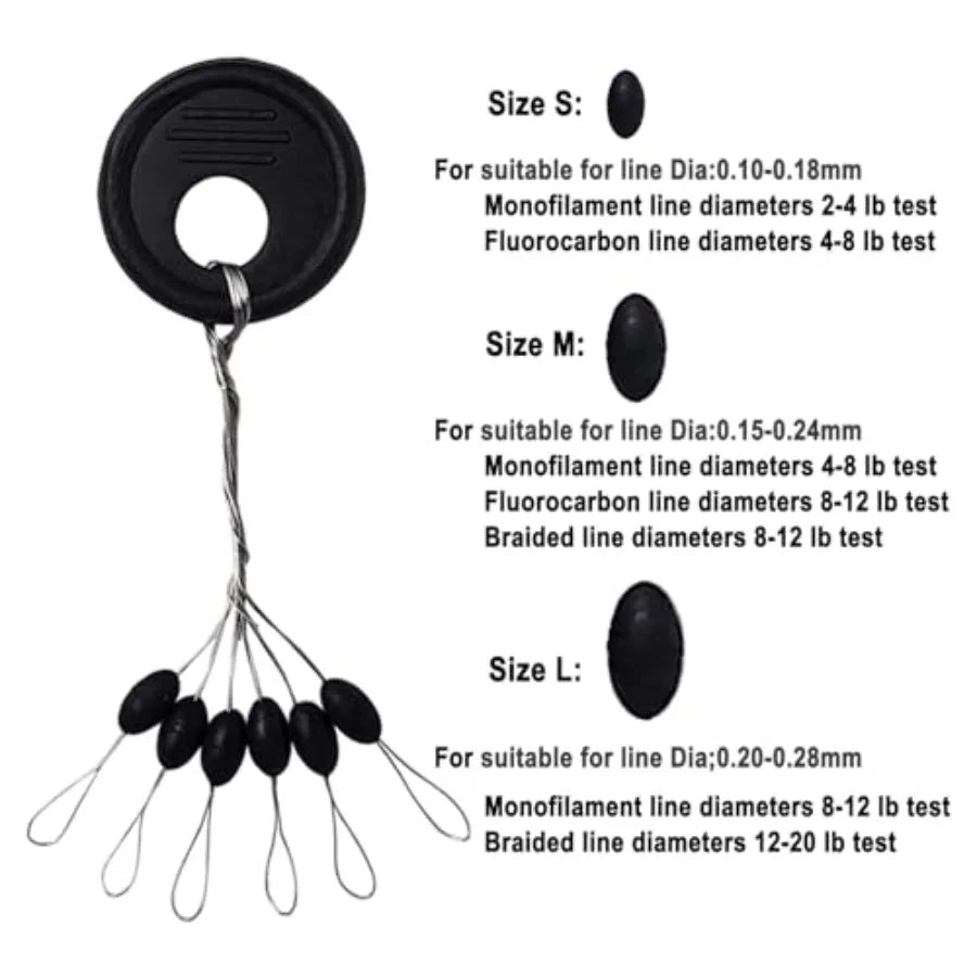 Fishing Rubber Bobber Beads Stoppers For Float Positioning