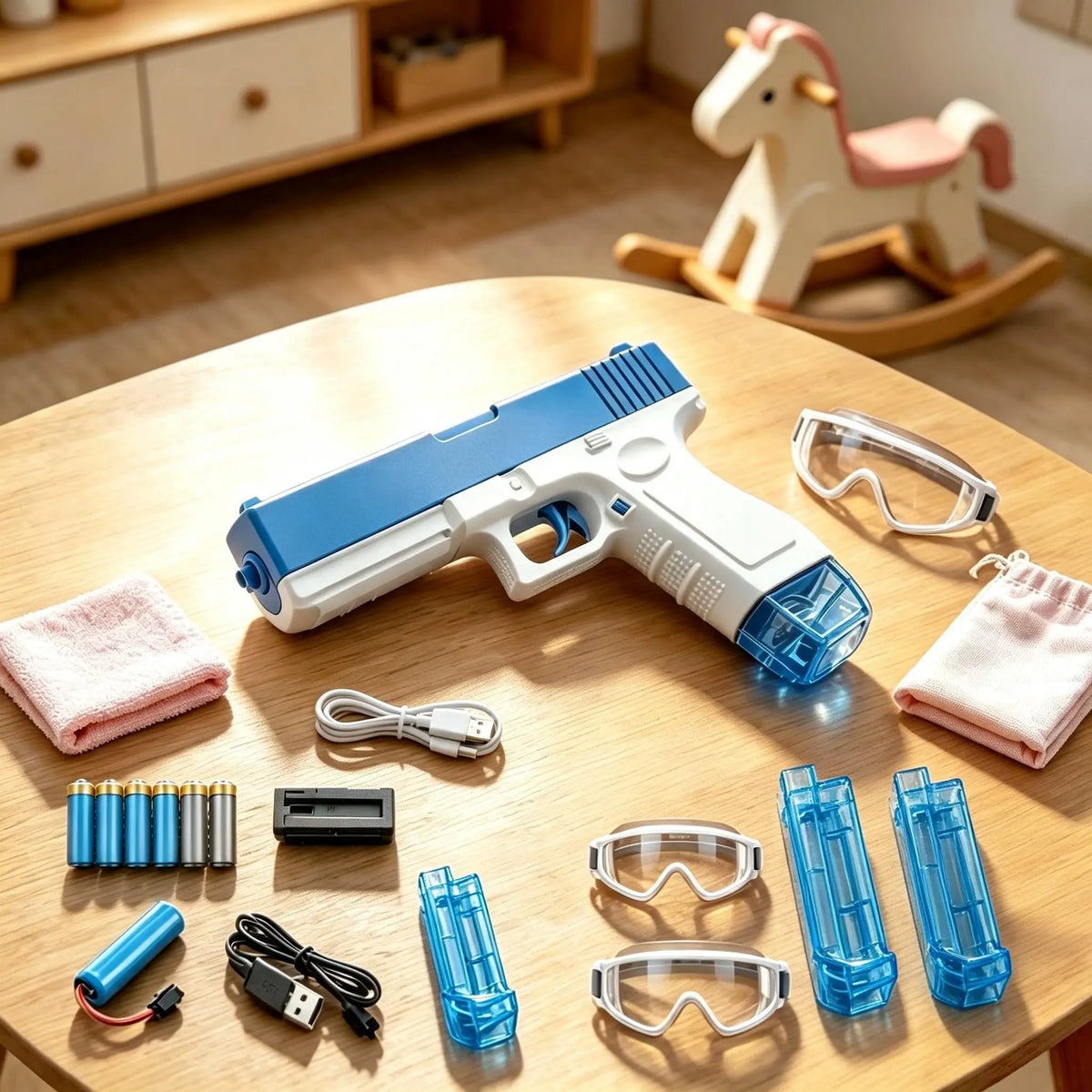 Kids Long Range Water Gun Toy Set for Summer Pool Fun