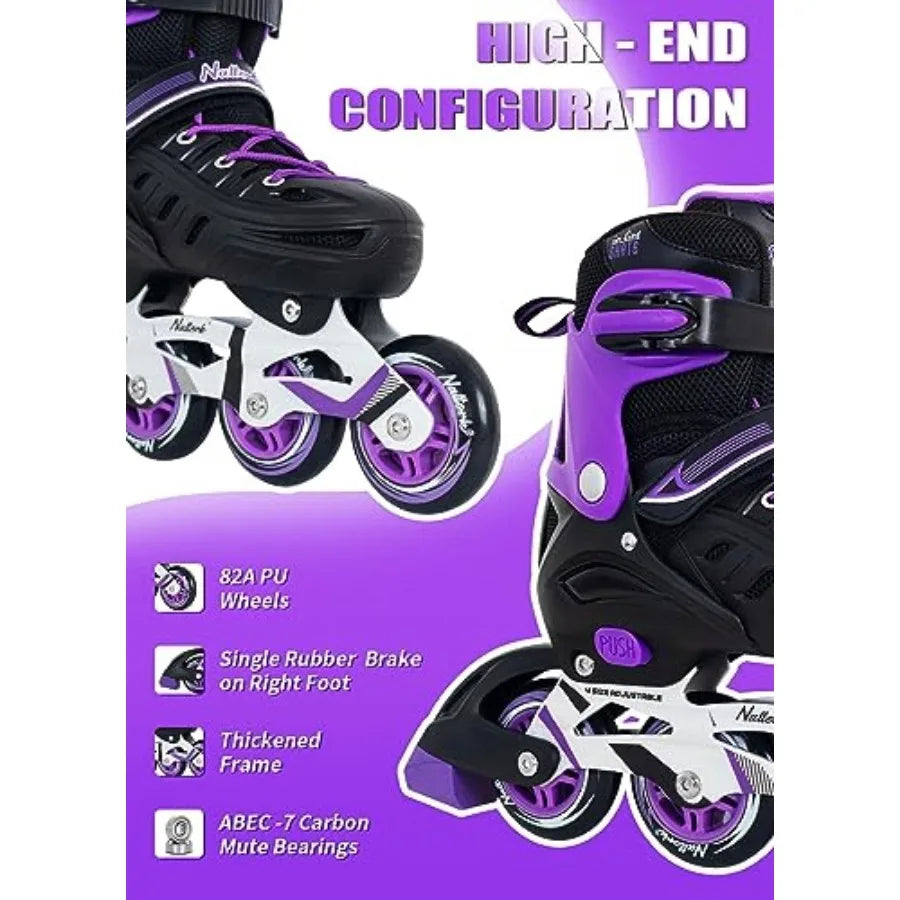 Inline Skates For Men Women And Youth Adjustable Durable Comfort