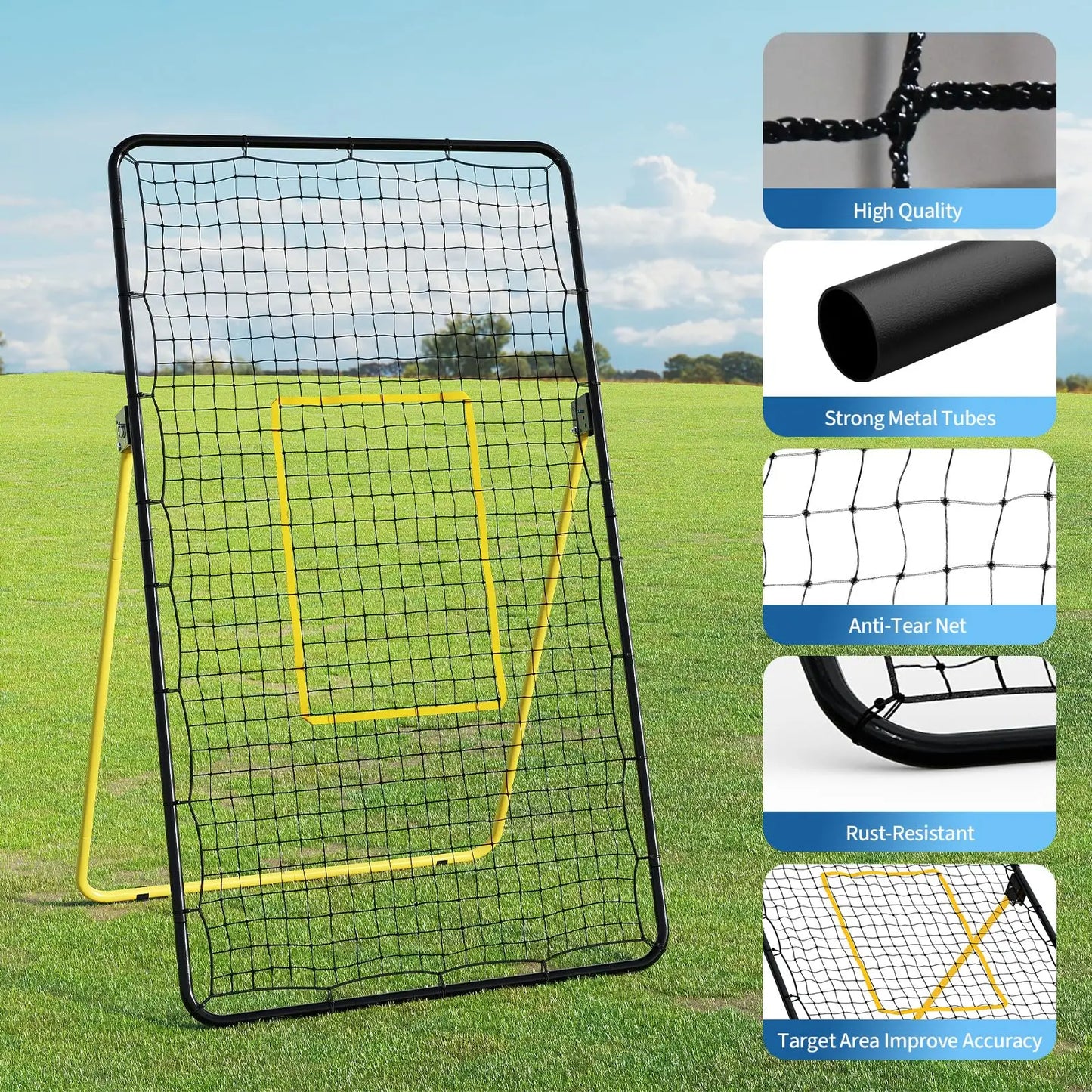 HiMISS Volleyball Rebounder Net for Bumping, Setting, Spiking