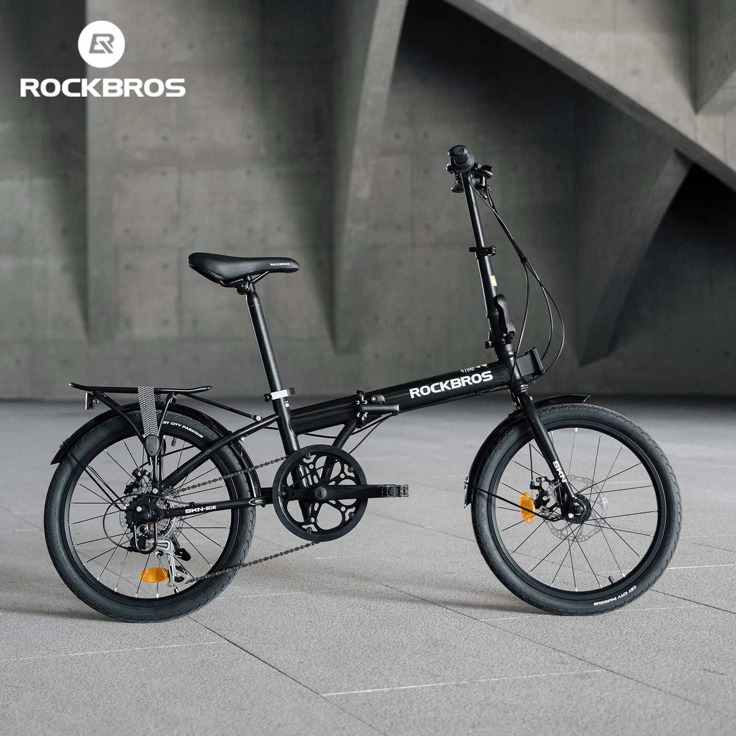 ROCKBROS Folding Bike 7Speed Disc Brake Carbon Steel Frame
