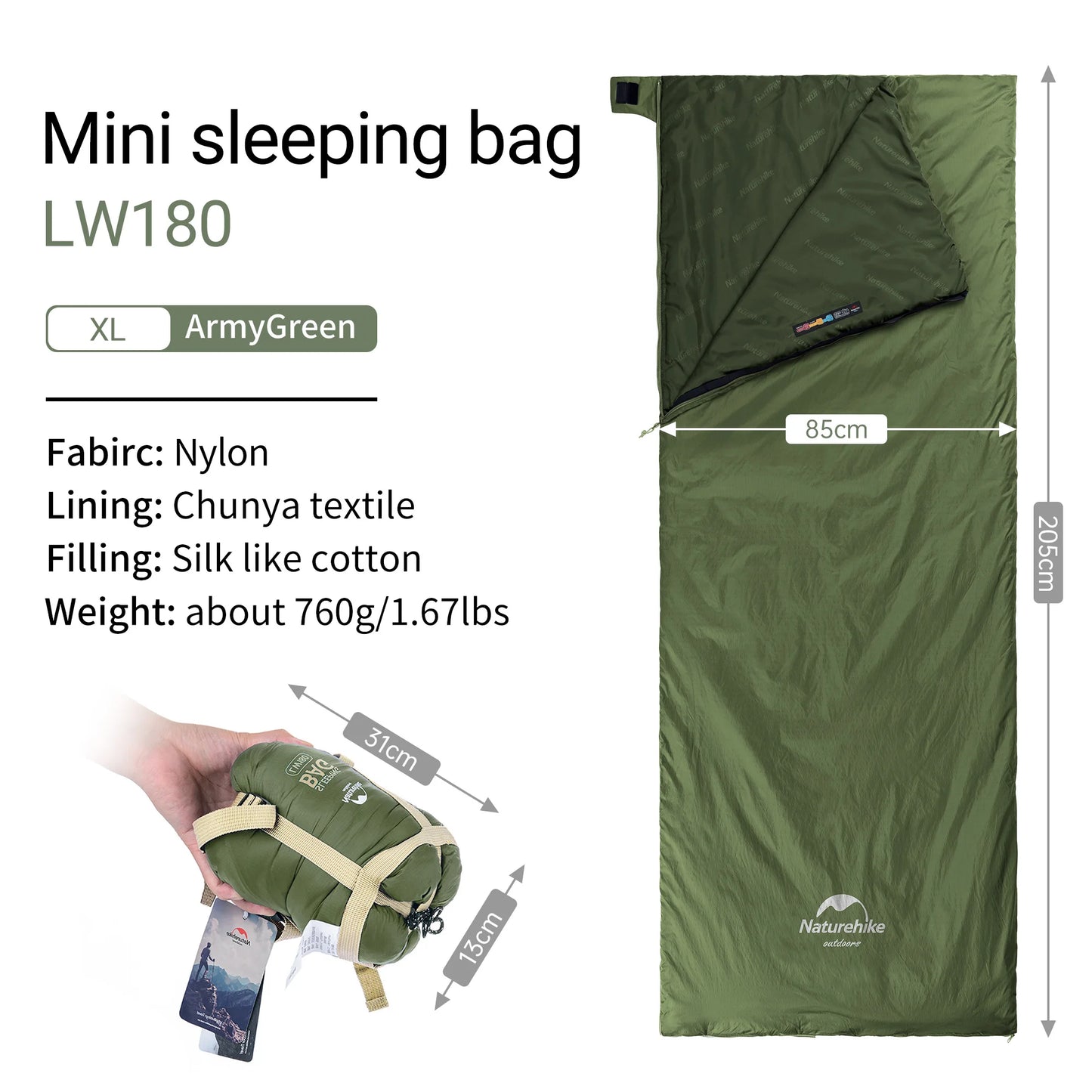 Naturehike Ultralight Waterproof Sleeping Bag For Outdoor Camping